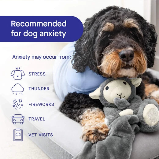 *DISC* Canada Pooch - Core Weighted Calming Toy - LAMB - GREY - S/M