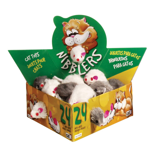 *DISC* Catit - Nibblers Fur Mice Cat Toy - SMALL - 5CM (2in) Long (BULK)