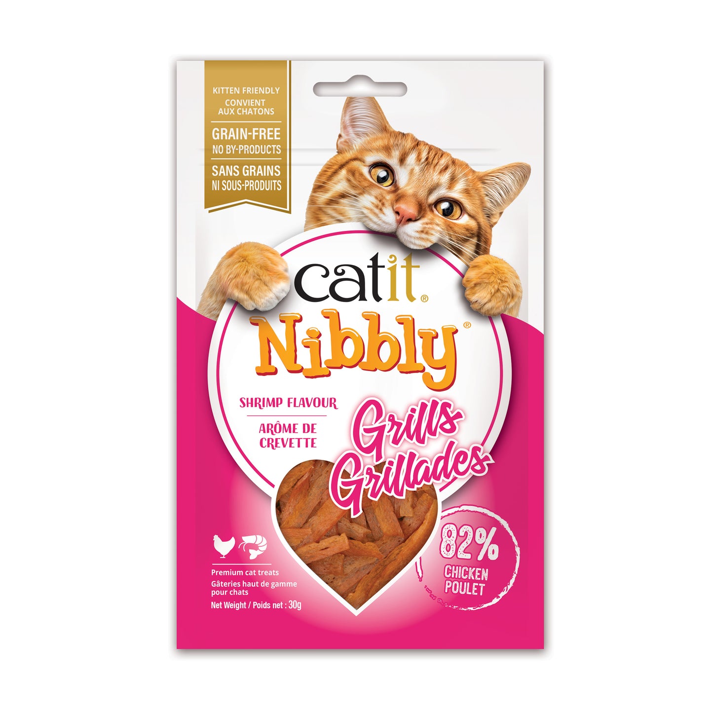 Catit - Nibbly Grills CHICKEN and SHRIMP Flavour Cat Treat - 30GM (1oz)