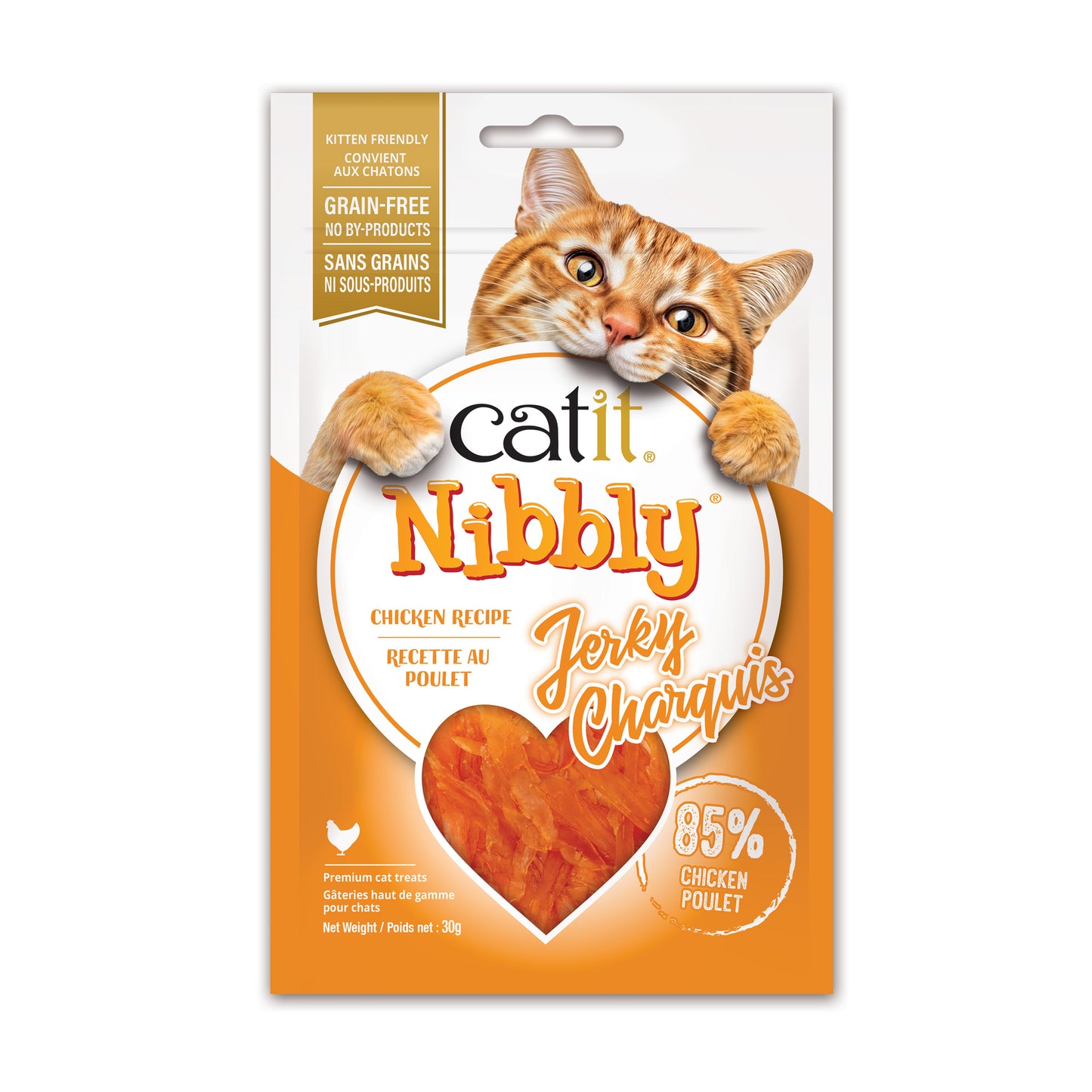 Catit - Nibbly Jerky CHICKEN Recipe Cat Treat - 30GM (1oz)
