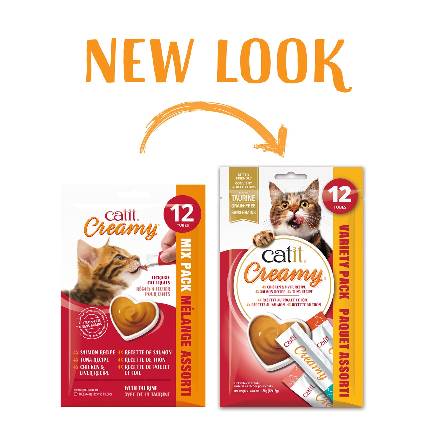 Catit - Creamy Lickable Cat Treat - Assorted Multipack - 15GM (0.5oz) - 12PK