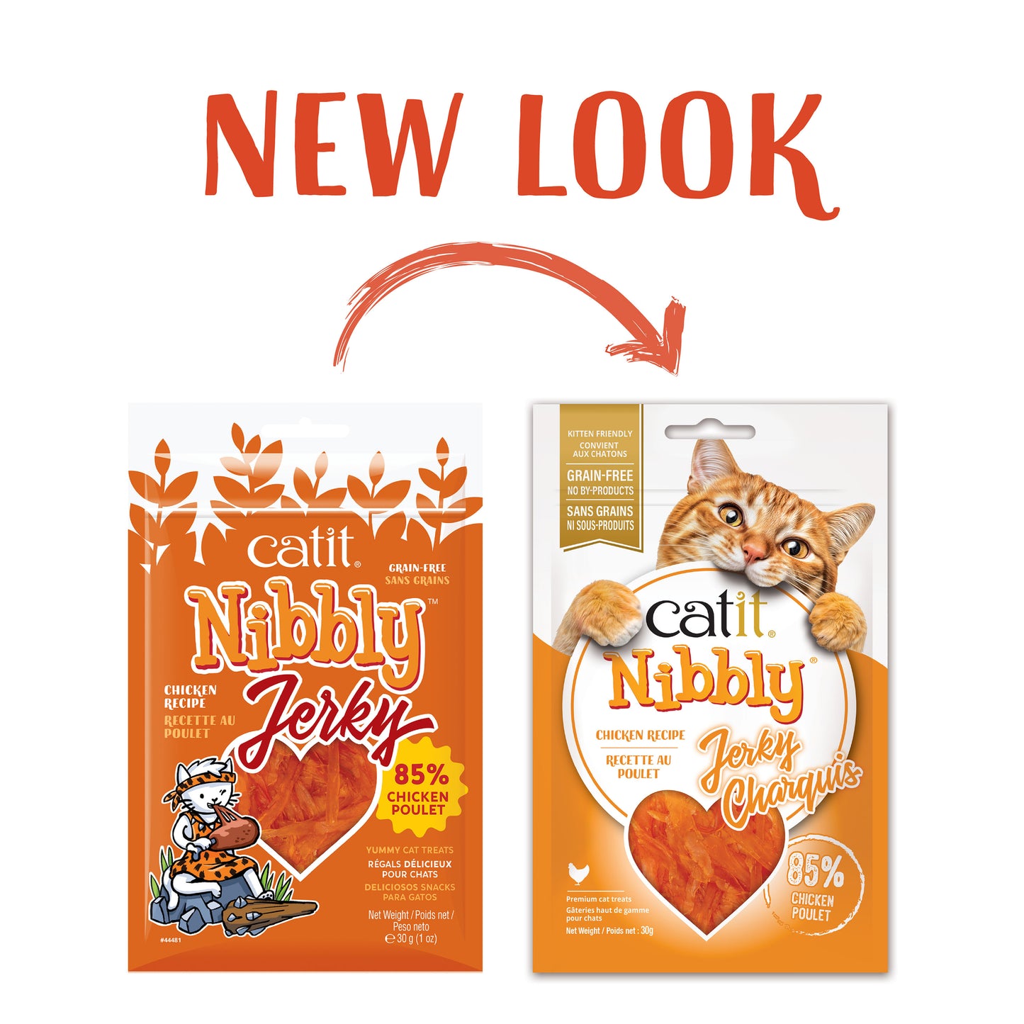 Catit - Nibbly Jerky CHICKEN Recipe Cat Treat - 30GM (1oz)