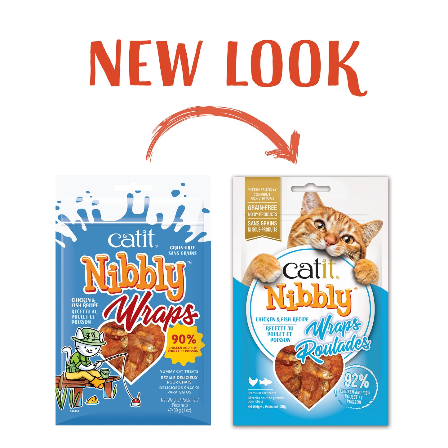 Catit - Nibbly Wraps CHICKEN and FISH Recipe Cat Treat - 30GM (1oz)