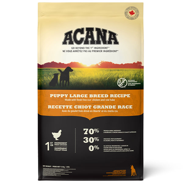 Champion Foods - Acana - LARGE BREED PUPPY Dry Dog Food - 11.4KG (25lb)