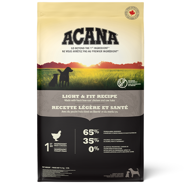 Champion Foods - Acana - LIGHT and FIT Dry Dog Food - 11.4KG (25lb)