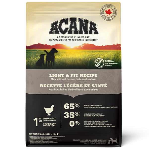 Champion Foods - Acana - LIGHT and FIT Dry Dog Food - 2KG (4.4lb)