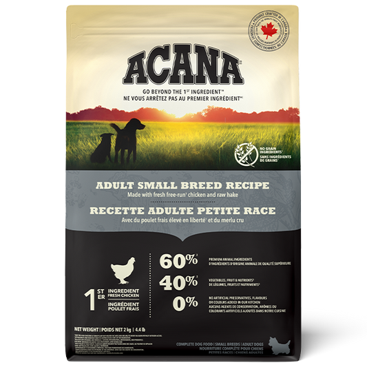 Champion Foods - Acana - SMALL BREED ADULT Dry Dog Food - 2KG (4.4lb)