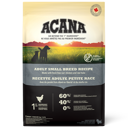 Champion Foods - Acana - SMALL BREED ADULT Dry Dog Food - 6KG (13.2lb)