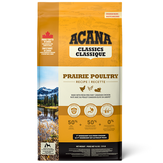 Champion Foods - Acana CLASSICS - PRAIRIE POULTRY Dry Dog Food - 14.5KG (31.9lb)