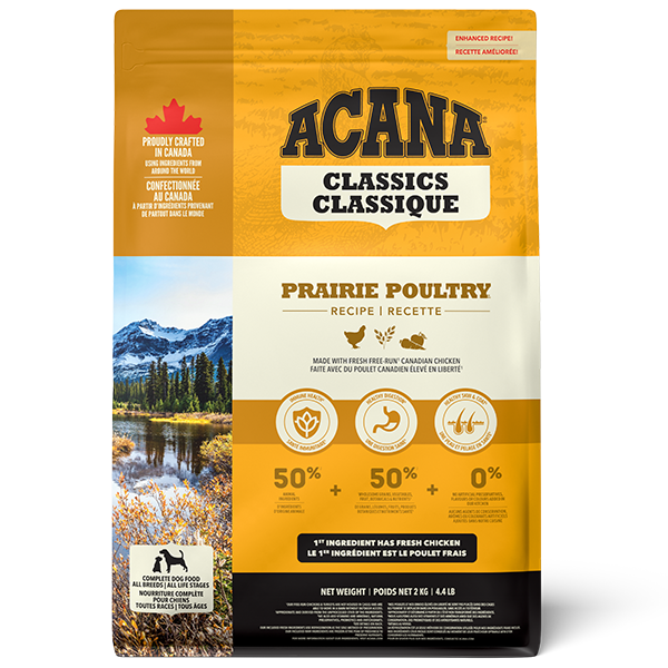 Champion Foods - Acana CLASSICS - PRAIRIE POULTRY Dry Dog Food - 2KG (4.4lb)