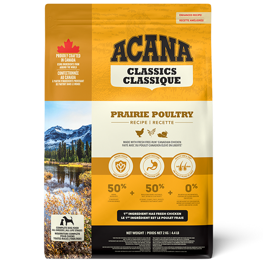 Champion Foods - Acana CLASSICS - PRAIRIE POULTRY Dry Dog Food - 2KG (4.4lb)