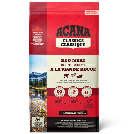 Champion Foods - Acana CLASSICS - RED MEAT Dry Dog Food - 14.5KG (31.9lb)