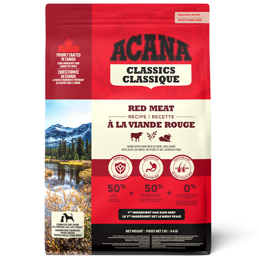 Champion Foods - Acana CLASSICS - RED MEAT Dry Dog Food - 2KG (4.4lb)
