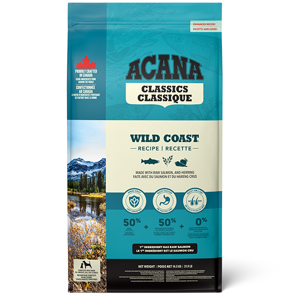 Champion Foods - Acana CLASSICS - WILD COAST Dry Dog Food - 14.5KG (31.9lb)
