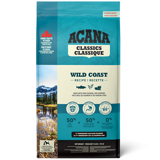 Champion Foods - Acana CLASSICS - WILD COAST Dry Dog Food - 14.5KG (31.9lb)