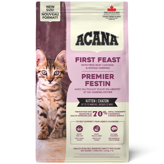Champion Foods - Acana FIRST FEAST Dry Cat Food - 3.17KG (7lb)