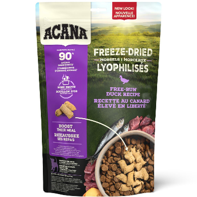 Champion Foods - Acana Freeze Dried Morsels DUCK Dog Food - 227GM (8oz)