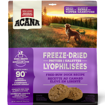 Champion Foods - Acana Freeze Dried Patties DUCK Dog Food - 397GM (14oz)