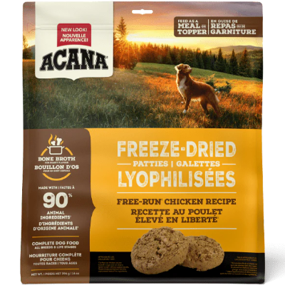 Champion Foods - Acana Freeze Dried Patties FREE-RUN CHICKEN Dog Food - 397GM (14oz)