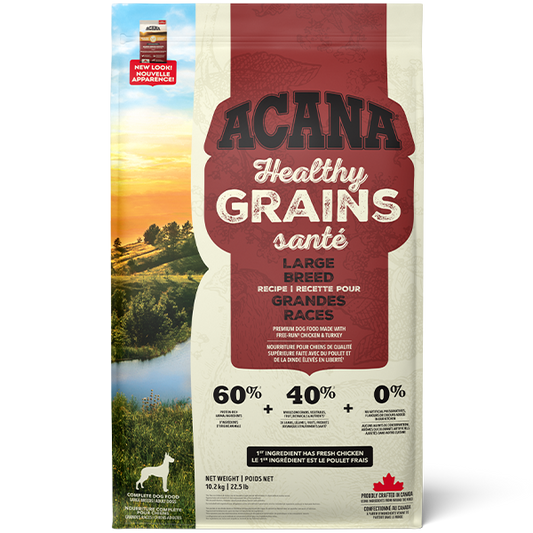 Champion Foods - Acana HEALTHY GRAINS - LARGE BREED recipe Dry Dog Food - 10.2KG (22.5lb)