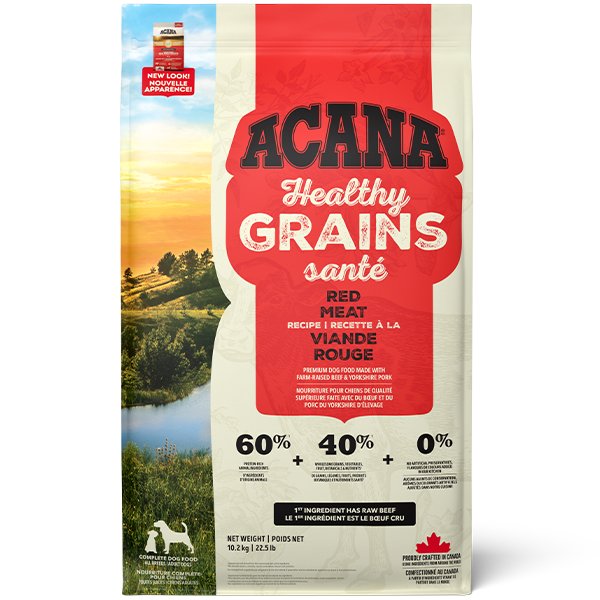 Champion Foods - Acana HEALTHY GRAINS - RANCH-RAISED RED MEAT recipe Dry Dog Food - 10.2KG (22.5lb)