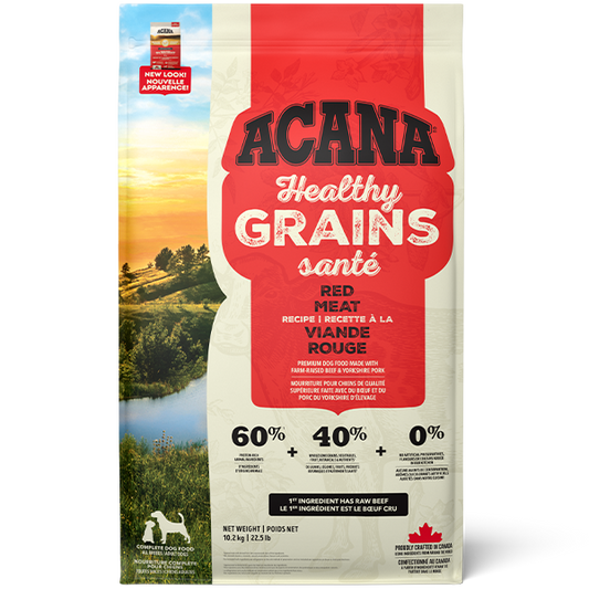 Champion Foods - Acana HEALTHY GRAINS - RANCH-RAISED RED MEAT recipe Dry Dog Food - 10.2KG (22.5lb)