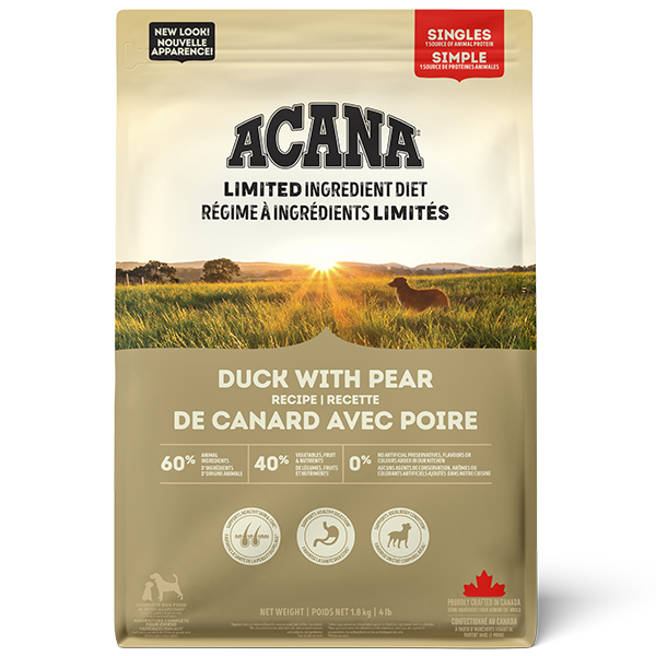 Champion Foods - Acana LID DUCK WITH PEAR RECIPE Dry Dog Food - 1.8KG (4lb)