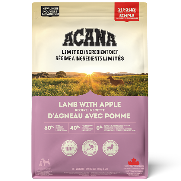 Champion Foods - Acana LID LAMB and APPLE Formula Dry Dog Food - 1.8KG (4lb)