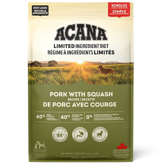 Champion Foods - Acana LID PORK WITH SQUASH RECIPE Dry Dog Food - 5.4KG (12lb)