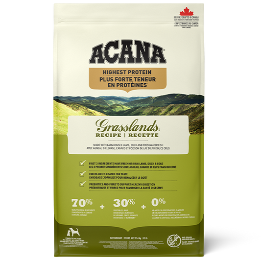 Champion Foods - Acana REGIONALS - GRASSLANDS Dry Dog Food - 11.4KG (25lb)