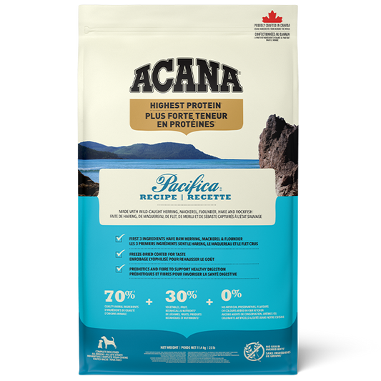 Champion Foods - Acana REGIONALS - PACIFICA Dry Dog Food - 11.4KG (25lbs)