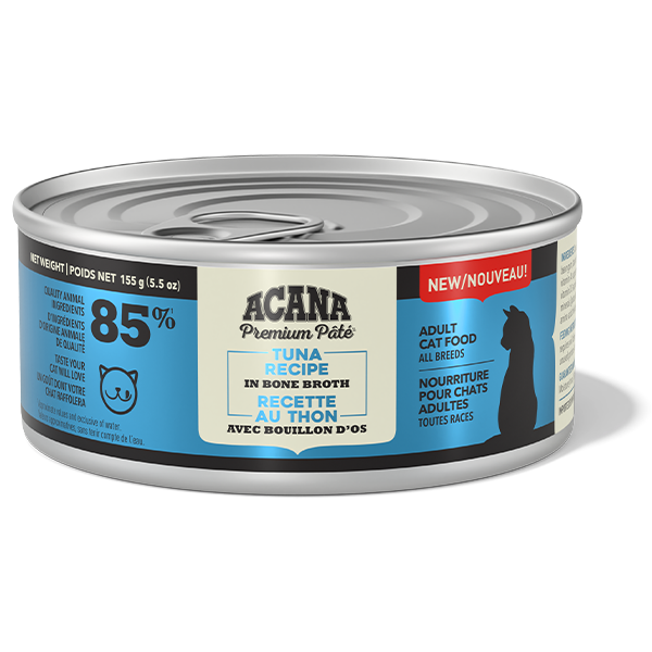 Champion Foods, Acana TUNA in Bone Broth Wet Cat Food, 155GM (5.5oz)
