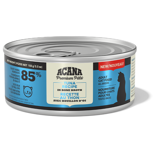 Champion Foods, Acana TUNA in Bone Broth Wet Cat Food, 155GM (5.5oz)