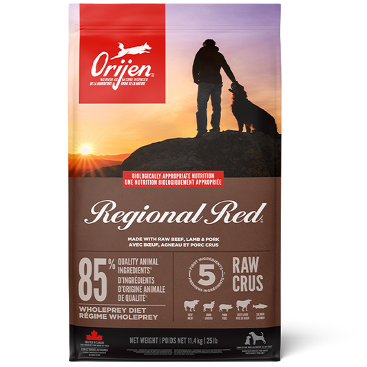 Champion Foods - Orijen REGIONAL RED Dry Dog Food - 11.4KG (25lb)