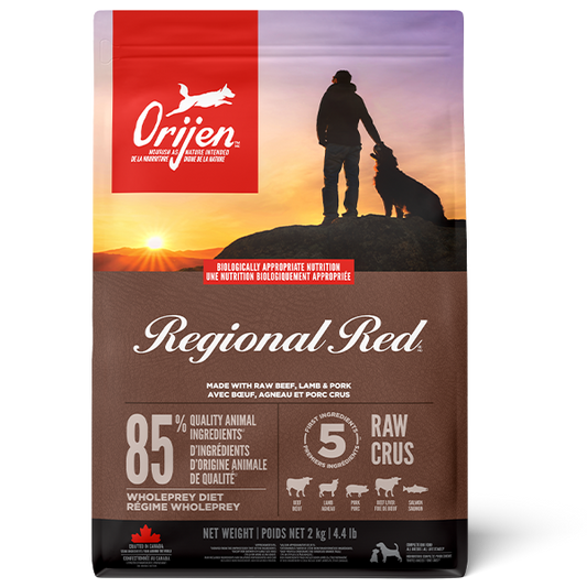 Champion Foods - Orijen REGIONAL RED Dry Dog Food - 2KG (4.4lb)