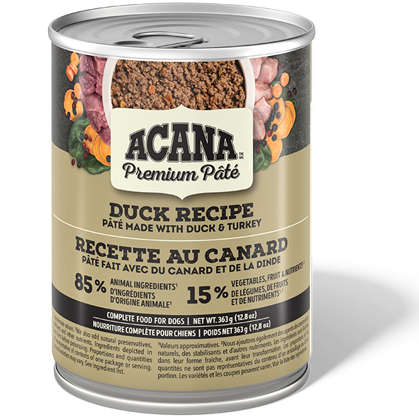Champion Foods - Acana - Premium Pate DUCK Recipe in Bone Broth Wet Dog Food - 363GM (12.8oz)