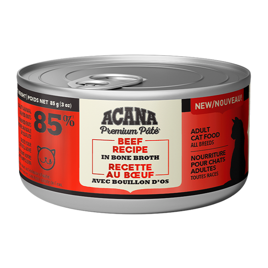 Champion Foods - Acana BEEF in Bone Broth Wet Cat Food - 85GM (3oz)