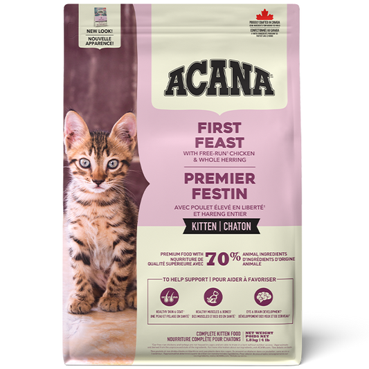 Champion Foods - Acana FIRST FEAST Dry Cat Food - 1.8KG (4lb)