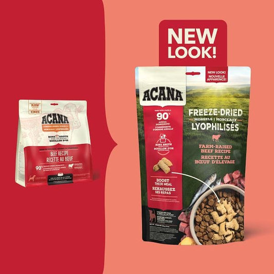 Champion Foods, Acana Freeze Dried Morsels RANCH-RAISED BEEF Dog Food, 227GM (8oz)