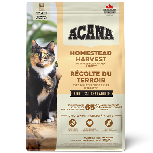 Champion Foods - Acana HOMESTEAD HARVEST Dry Cat Food - 1.8KG (4lb)