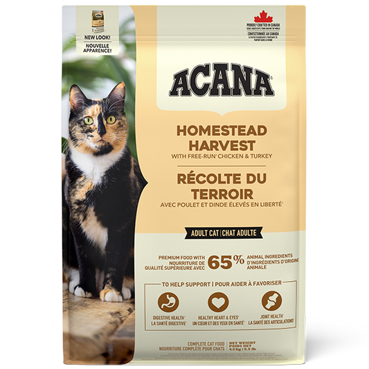 Champion Foods - Acana HOMESTEAD HARVEST Dry Cat Food - 4.5KG (10lb)