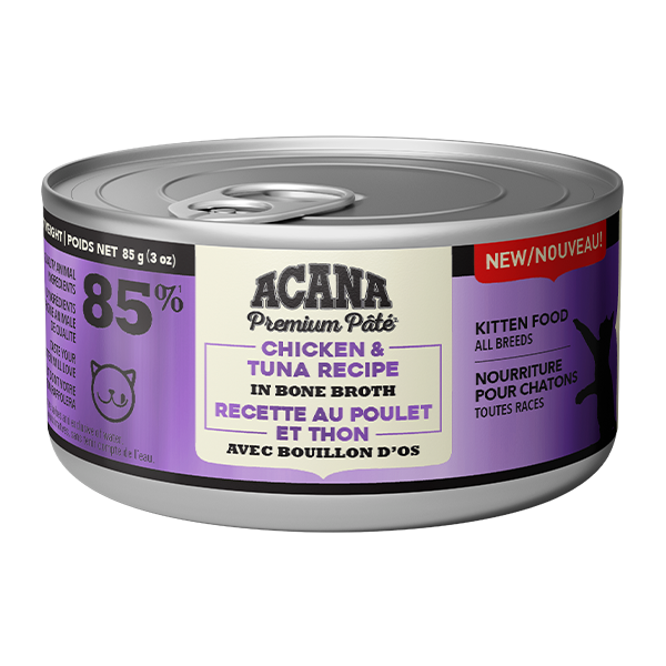 *S.O. - Up to 2 Week Wait* Champion Foods - Acana Kitten CHICKEN and TUNA in Bone Broth Wet Cat Food - 85GM (3oz)
