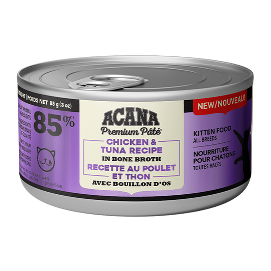 *S.O. - Up to 2 Week Wait* Champion Foods - Acana Kitten CHICKEN and TUNA in Bone Broth Wet Cat Food - 85GM (3oz)