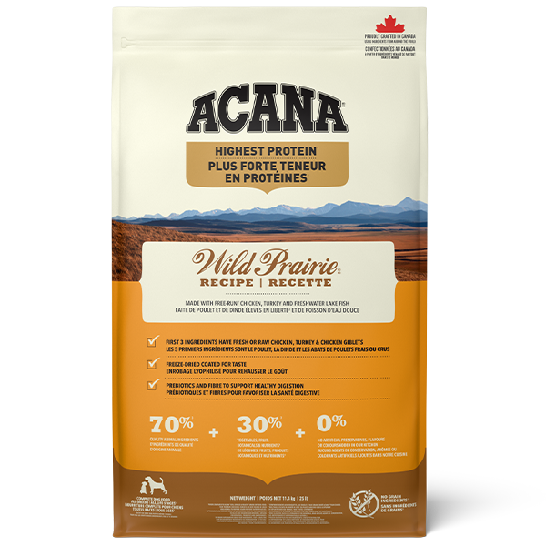 Champion Foods - Acana REGIONALS - WILD PRAIRIE Dry Dog Food - 11.4KG (25lb)