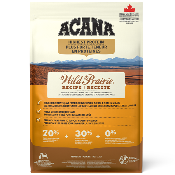 Champion Foods - Acana REGIONALS - WILD PRAIRIE Dry Dog Food - 6KG (13.2lb)