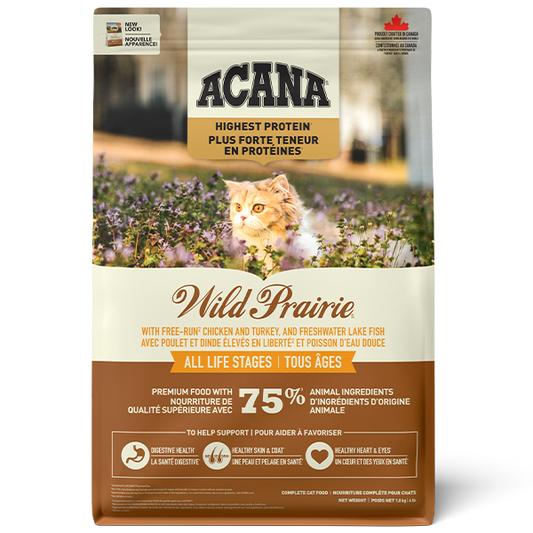 Champion Foods - Acana WILD PRAIRIE Enhanced Dry Cat Food - 1.8KG (4lb)