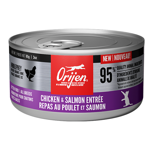 *S.O. - Up to 2 Week Wait* Champion Foods - Orijen CHICKEN and SALMON Entrée Wet Kitten Food - 85GM (3oz)