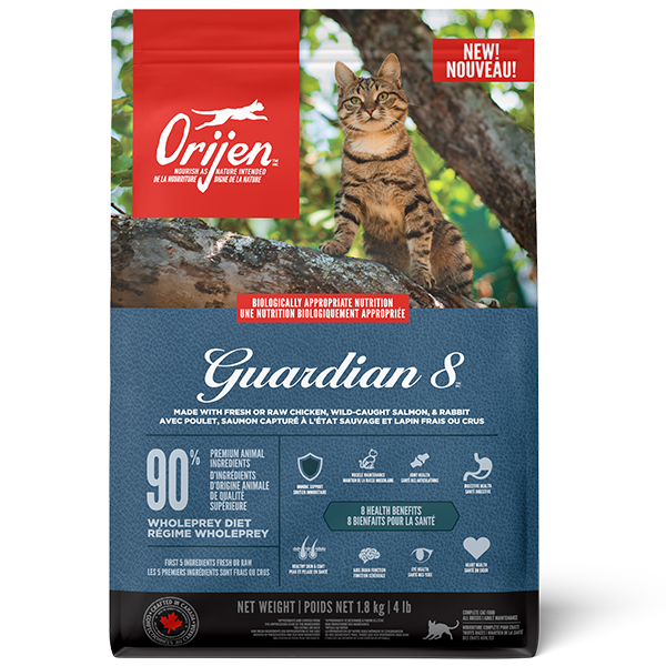 *S.O. - Up to 2 Week Wait* Champion Foods - Orijen GUARDIAN 8 Dry Cat Food - 1.8KG (4lb)
