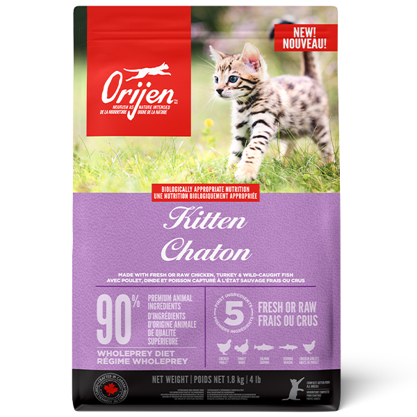 *S.O. - Up to 2 Week Wait* Champion Foods - Orijen KITTEN Dry Cat Food - 1.8KG (4lb)