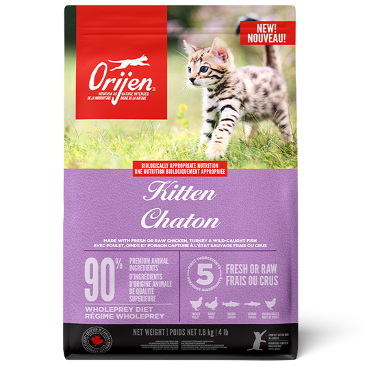 *S.O. - Up to 2 Week Wait* Champion Foods - Orijen KITTEN Dry Cat Food - 1.8KG (4lb)